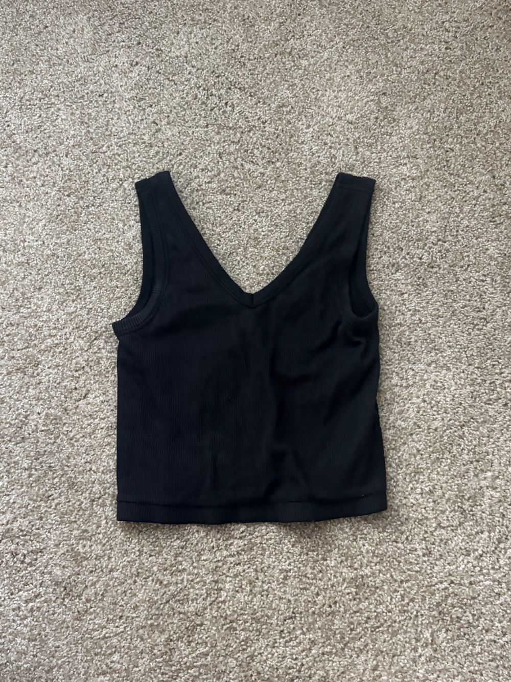 5 for $25 Old Navy Black Ribbed V-Neck Tank Top